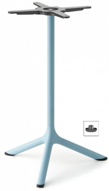 Стол ламинированный обеденный Tripe голубой, светло-серый 600х600х740 мм Стол ламинированный обеденный Tripe голубой, светло-серый 600х600х740 мм