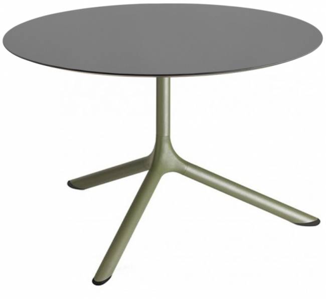 Столик ламинированный кофейный Tripe Maxi оливковый, антрацит Ø800х510 мм