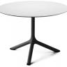 Столик ламинированный кофейный Tripe черный, белый Ø700х510 мм