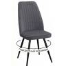 Стул DikLine 327 поворотный B28 ANTRACITE, ножки черные
