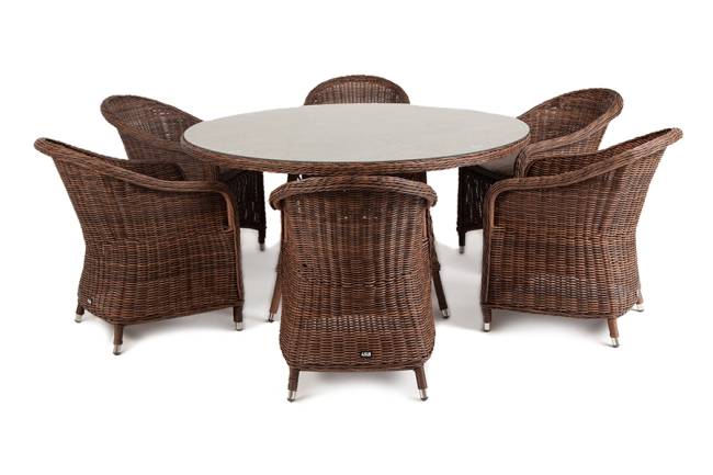 "Эспрессо - 150 R" обеденная группа плетеная, цвет коричневый "Эспрессо - 150 R" обеденная группа плетеная, цвет коричневый