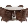 "Эспрессо - 150 R" обеденная группа плетеная, цвет коричневый