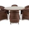 "Эспрессо - 150 R" обеденная группа плетеная, цвет коричневый