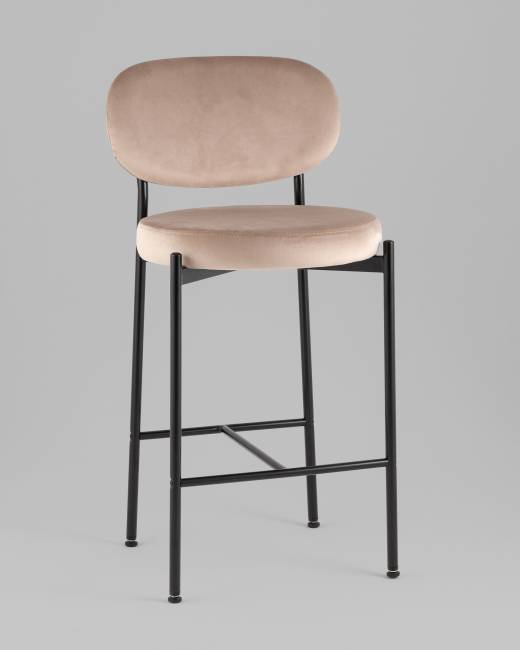 Стул полубарный Бриф VD велюр бежевый