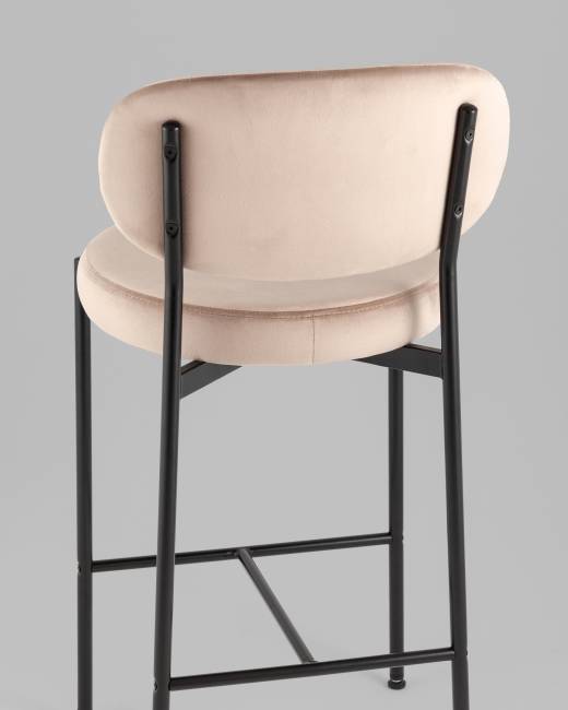 Стул полубарный Бриф VD велюр бежевый