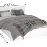 Полутораспальная кровать Ронда КР-140 140х200 белое дерево / белое дерево