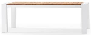 Стол деревянный раздвижной Top белый, натуральный 2220-2920х1000х750 мм