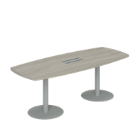 WN.502.OL / Стол переговорный средний 2200х900х750 / цвет: дуб светлый, опоры серебрянный металлик