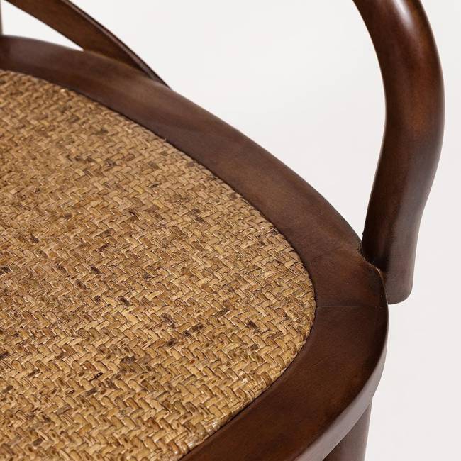 Стул с подлокотниками CROSS (mod.CB2008) дерево вяз, 91х55х52см, Темный Орех (№5) орех темный дерево вяз