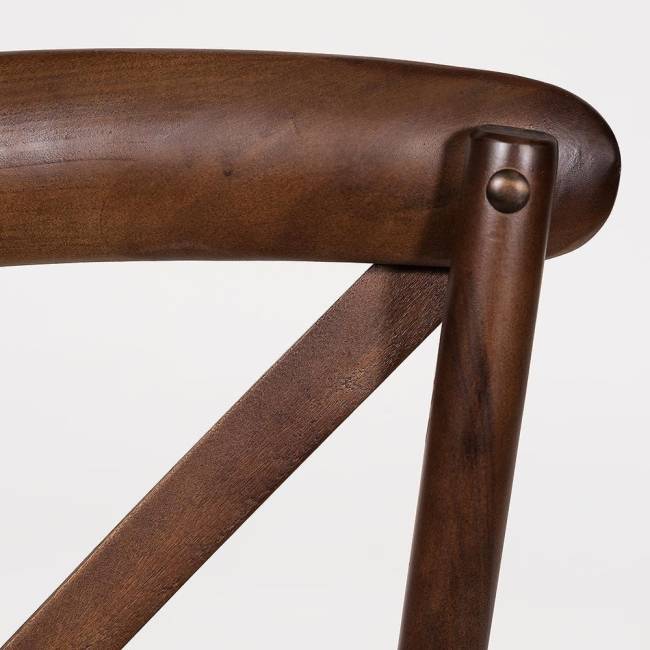 Стул с подлокотниками CROSS (mod.CB2008) дерево вяз, 91х55х52см, Темный Орех (№5) орех темный дерево вяз