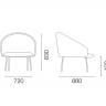 Кресло с обивкой Glera Lounge 720х660х800 мм