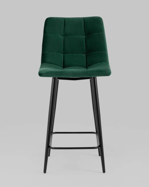 Стул полубарный Джанго велюр зелёный 2 шт.