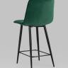 Стул полубарный Джанго велюр зелёный 2 шт.