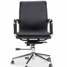 Кресло офисное / Харман LB только Москва / УЦЕНКА  (black) хром / черная экокожа