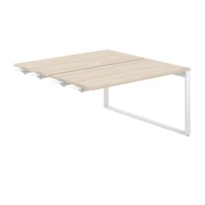 AG.153.AR.L.72.WH  / Рабочая станция комбо 1600х1238х750  / профиль О-образный: 70х20 белый; лючок: серебро; столешница: акация равелло