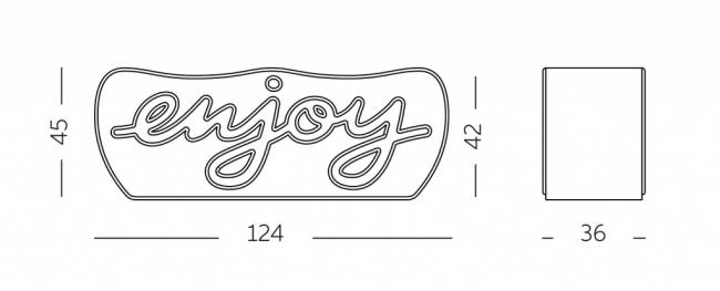 Скамья пластиковая Enjoy Standard 1240х360х450 мм