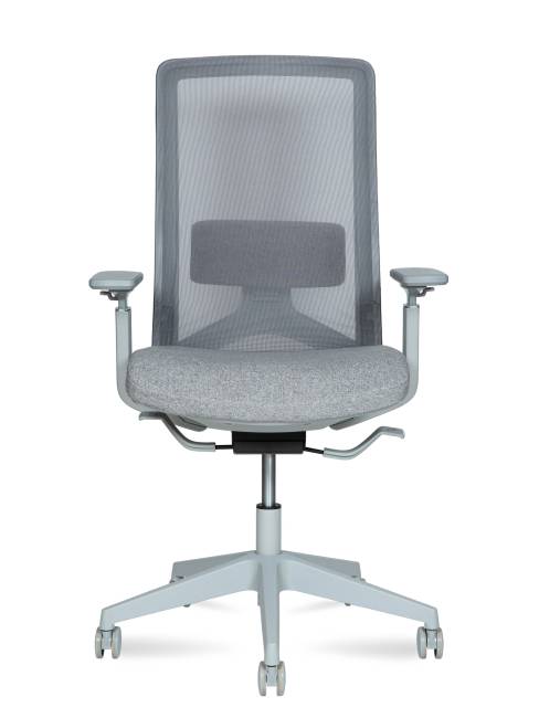 Кресло офисное / Вильямс грэй  LB / Williams grey LB / серая сетка/серая ткань