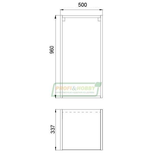 Шкаф (корпус) 500х340х960