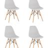 Стул Eames Style DSW светло-серый x4 (разборный каркас)