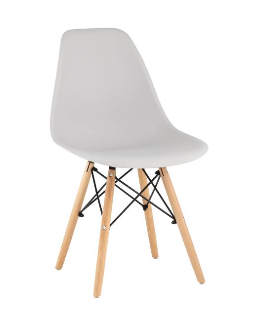 Стул Eames Style DSW светло-серый x4 (разборный каркас)