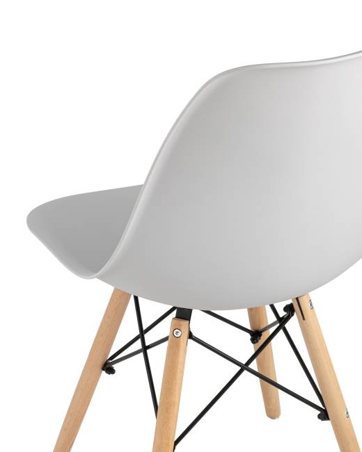 Стул Eames Style DSW светло-серый x4 (разборный каркас)