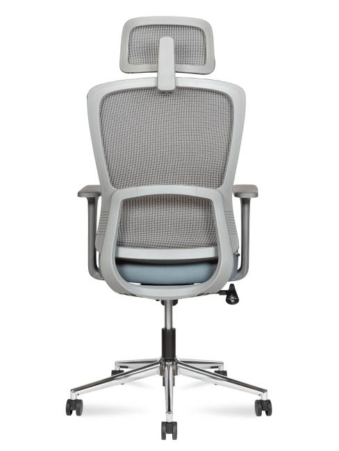 Кресло офисное / Лайт грэй / Light grey / серый пластик/серая  серка/серая ткань/хром база