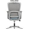 Кресло офисное / Лайт грэй / Light grey / серый пластик/серая  серка/серая ткань/хром база