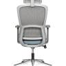 Кресло офисное / Лайт грэй / Light grey / серый пластик/серая  серка/серая ткань/хром база