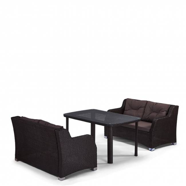 Комплект плетеной мебели из искусственного ротанга T51A-S51A-W53 Brown