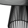 Стол TERNI 120 MATT BLACK MARBLE SOLID CERAMIC Черный мрамор матовый, керамика /Черн.каркас, ®DISAUR