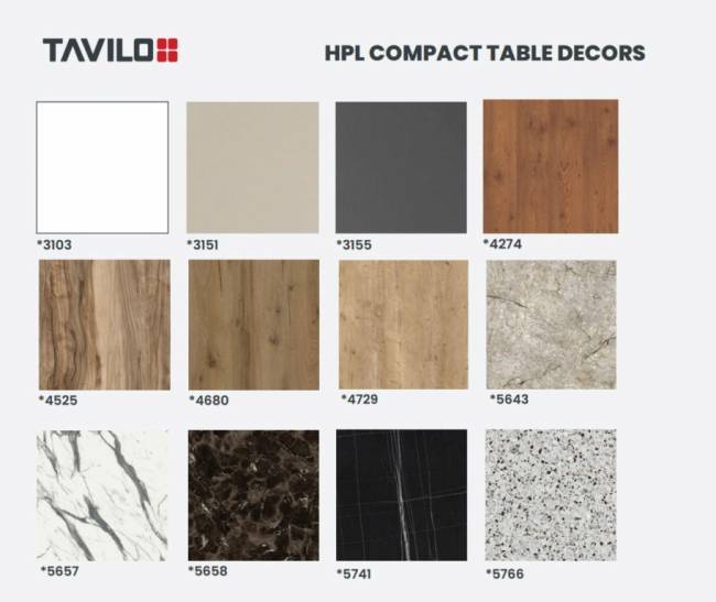 Столешница прямоугольная HPL Fitto палаццо 800х1200х12 мм