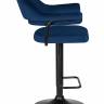 Стул барный DOBRIN CHARLY BLACK, синий велюр (MJ9-117)