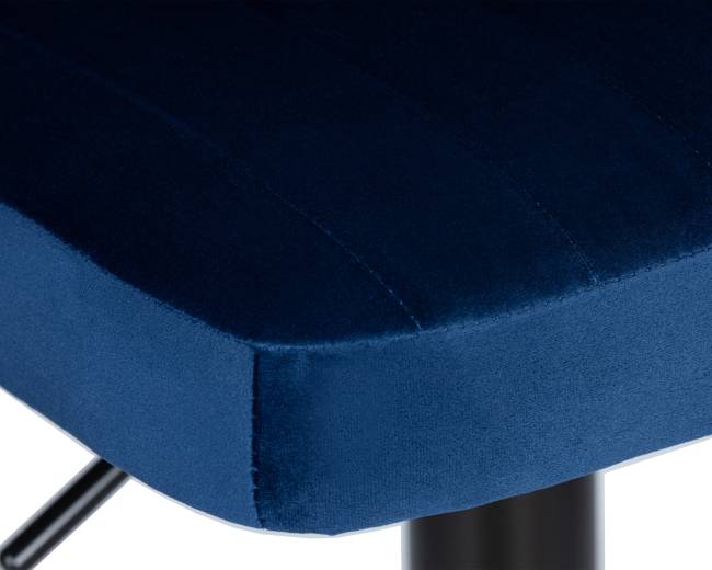 Стул барный DOBRIN CHARLY BLACK, синий велюр (MJ9-117)