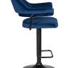 Стул барный DOBRIN CHARLY BLACK, синий велюр (MJ9-117)