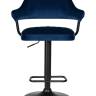 Стул барный DOBRIN CHARLY BLACK, синий велюр (MJ9-117)