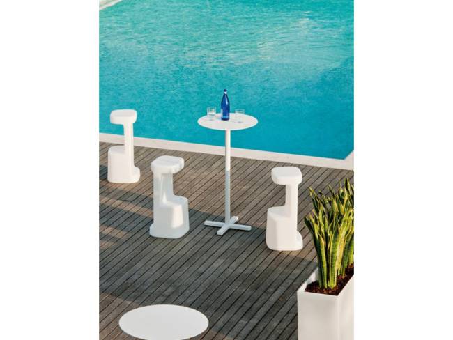 Табурет пластиковый барный Serif белый 350х385х750 мм