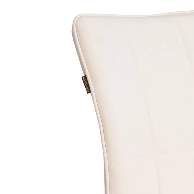 Стул обеденный Bari/Бари LT, велюр, молочный/черный, 4, 41х55х89см белый флок