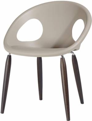 Кресло пластиковое Natural Drop венге, тортора 610х570х780 мм