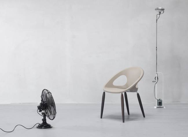 Кресло пластиковое Natural Drop венге, тортора 610х570х780 мм