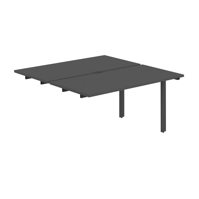 AG.124.AN.V.72.AN  / Секция рабочей станции 1200х1438х750  / профиль О-образный: 70х20 антрацит; столешница с вырезом: антрацит