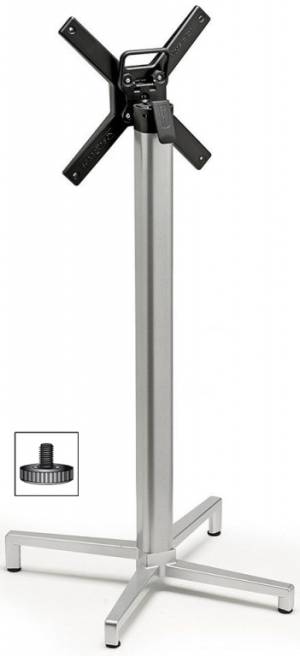 Подстолье металлическое барное складное Domino серебристый 490х540х1090 мм