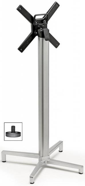 Подстолье металлическое барное складное Domino серебристый 490х540х1090 мм