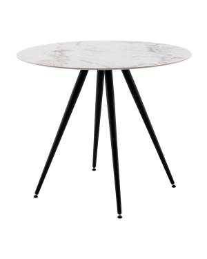 Стол Ники круглый столешница керамика Ice Jade 900