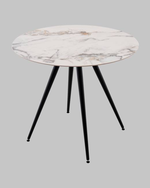 Стол Ники круглый столешница керамика Ice Jade 900