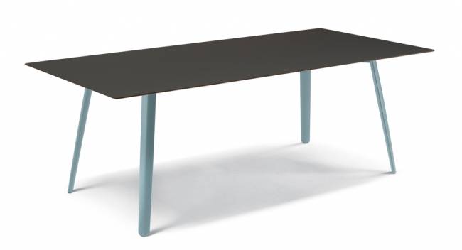 Стол ламинированный Squid голубой, черный fenix 2090х1000х730 мм