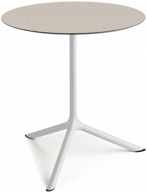 Стол ламинированный обеденный Tripe Maxi белый, тортора Ø800х740 мм