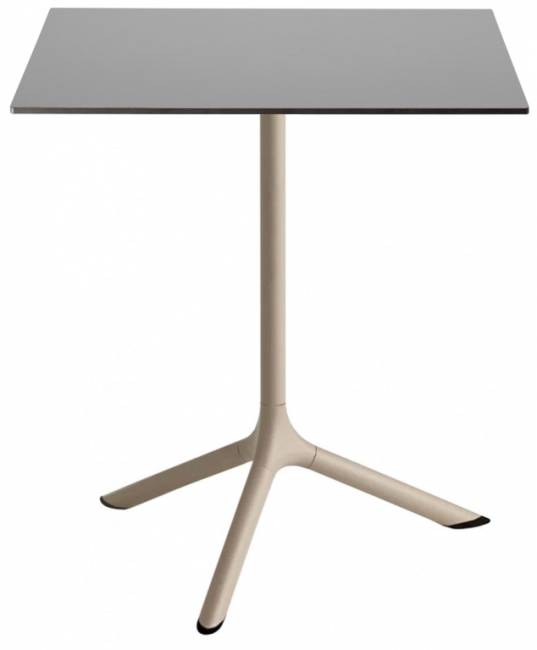 Стол ламинированный обеденный Tripe тортора, светло-серый 600х600х740 мм