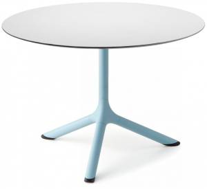 Столик ламинированный кофейный Tripe голубой, белый Ø700х510 мм
