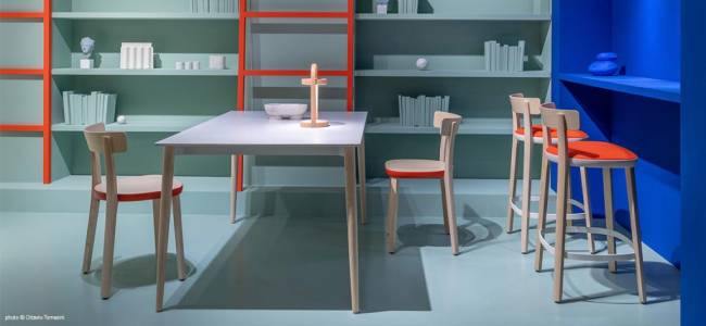 Стул деревянный барный Folk 450х450х970 мм Стул деревянный барный Folk 450х450х970 мм