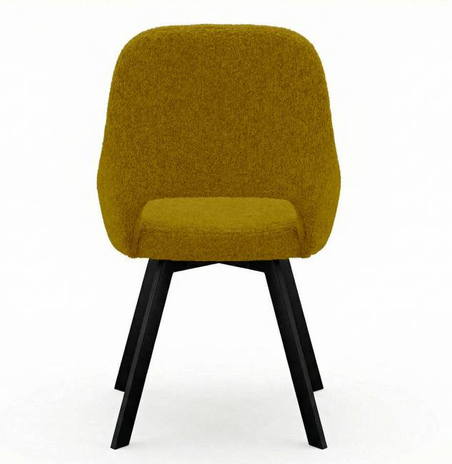 Стул DikLine 247 поворотный, BL08 горчица, ножки черные